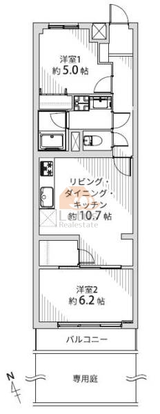 キャッスルマンション梅田103間取図