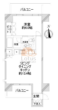 イースト秋葉原角部屋間取図