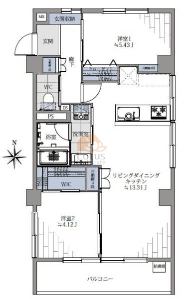 目白宮庭マンション304間取図