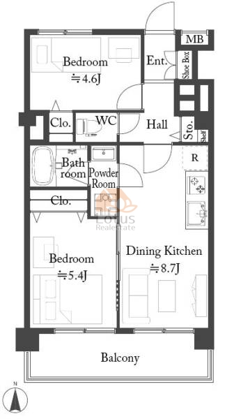 西荻窪パールハイツ204間取図