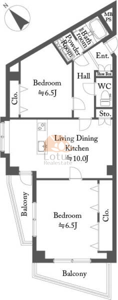 目白台芙蓉ハイツ301間取図