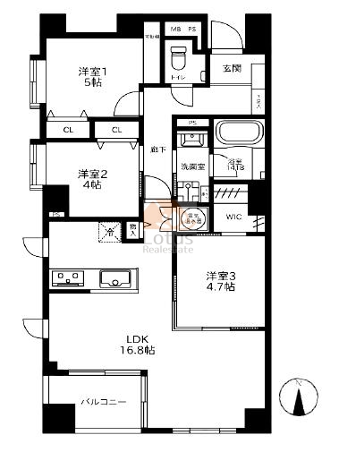 ヴェルデ平井402間取図