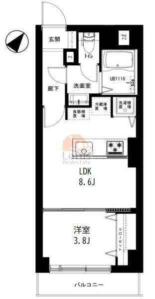 ロイヤル方南町マンション702間取図