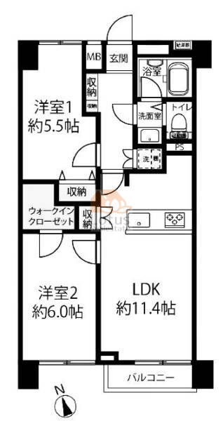 トダカ尾久コーポ404間取図