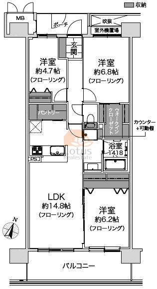 アルファスシティ大島720間取図