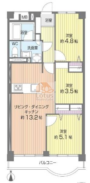 東陽サニーハイツ602間取図