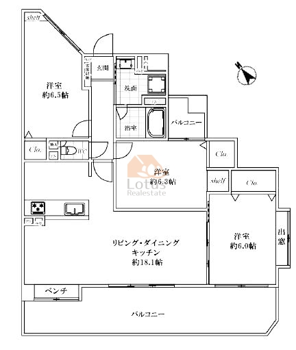 エンゼルハイム入谷南301間取図