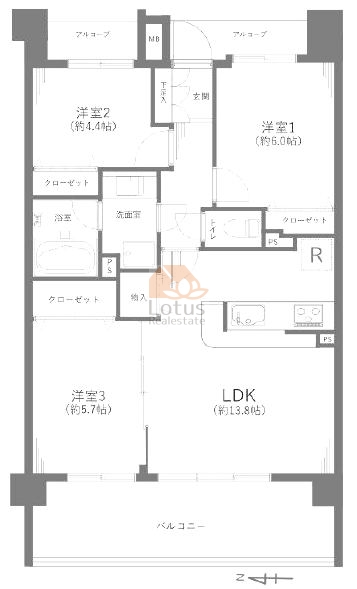 レクセルアベニュー西新井101間取図