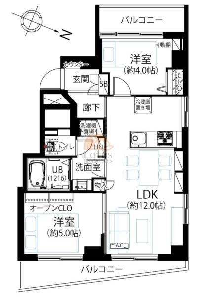 ライフコーポ土屋602間取図