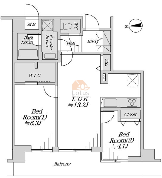 ミオカステーロ井荻403間取図