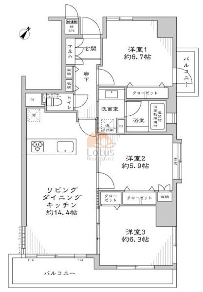 藤和シティホームズ西巣鴨902間取図