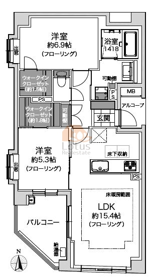 プラウド練馬春日町ディアージュ101間取図