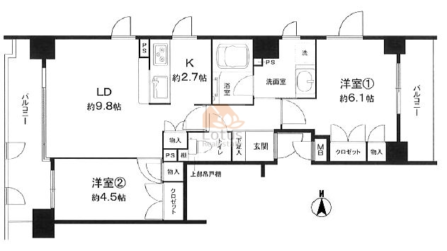 ルミネ湯島302間取図