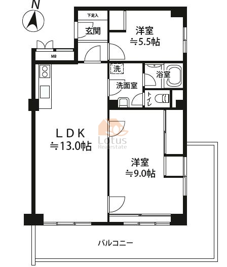 御殿山パークハウス705間取図