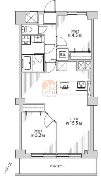 ライオンズマンション護国寺1203間取図