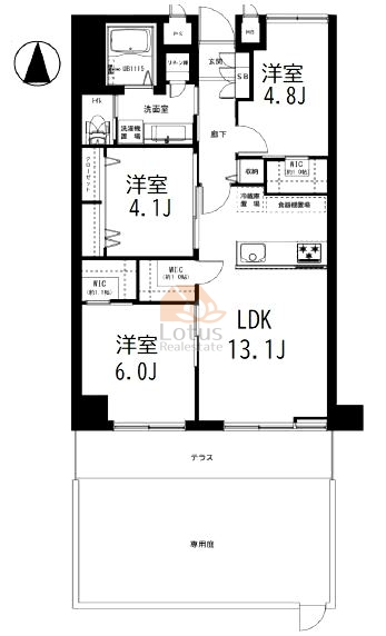 下馬ハイライズ105間取図