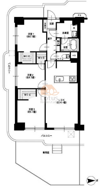 田端スカイハイツ138間取図