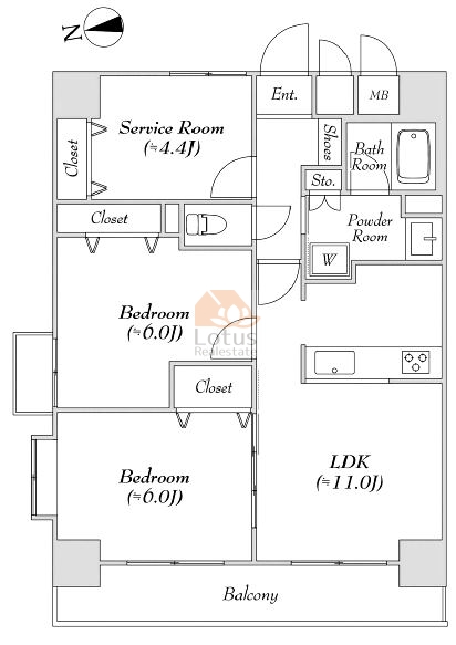 サントーア西日暮里501間取図