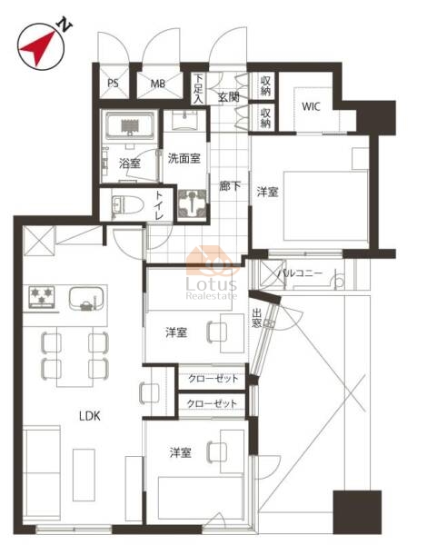 ルグラン門前仲町602間取図