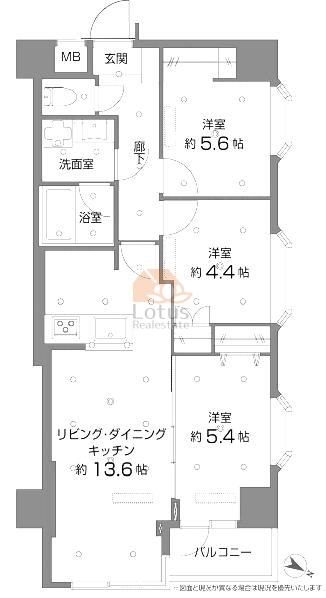 ライオンズマンション西日暮里第２303間取図