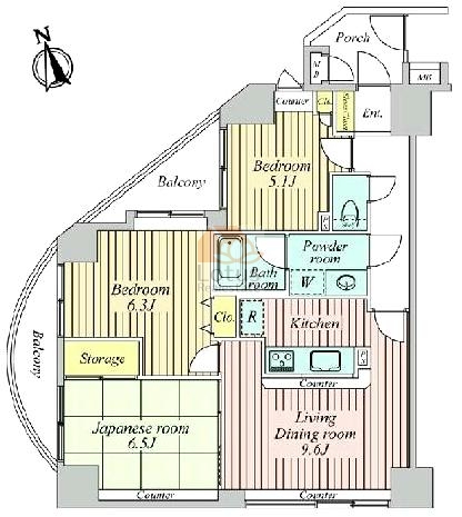 セレナハイム荒川公園501間取図