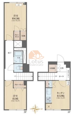鍋屋横丁住宅3・4階間取図