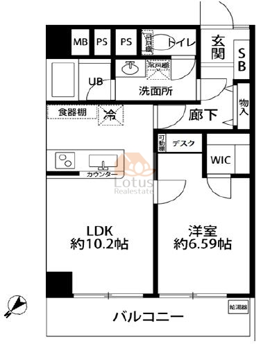 マンション新宿御苑6階間取図