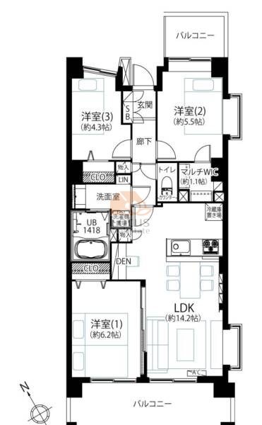 シスナブ池袋本町1722間取図