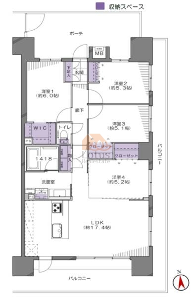 コスモデュオスクエア512間取図