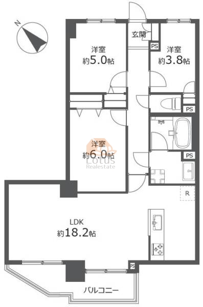 ヴェラハイツ西新井604間取図