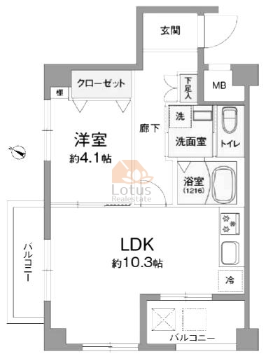 東建ニューハイツ西新宿1112間取図