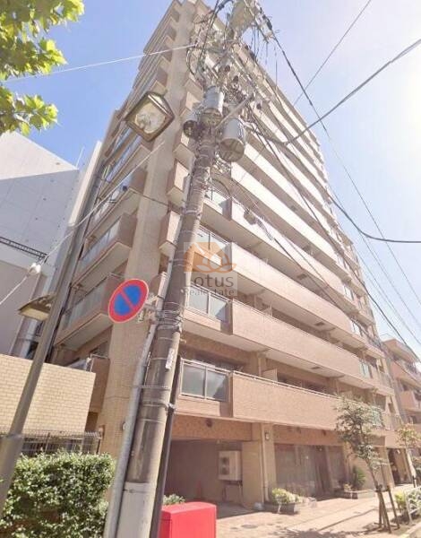 レクセルステージ東京外観１｜レクセルステージ東京は、新大橋通りから一歩入った立地です。