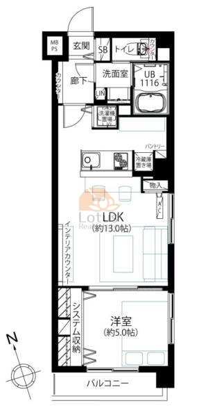 パボレアール四谷801間取図