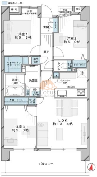 ライオンズスクエア篠崎1002間取図