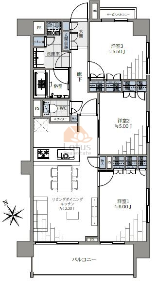 プレシス東日暮里リシェーナ204間取図