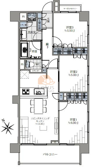 プレシス東日暮里リシェーナ204間取図