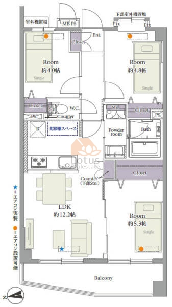 ライオンズマンション飛鳥山公園502間取図