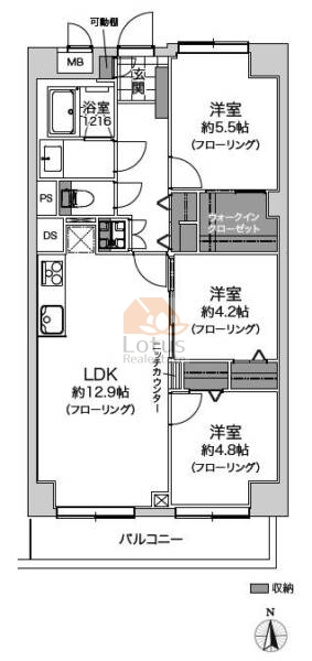 大森海岸ハウス508間取図