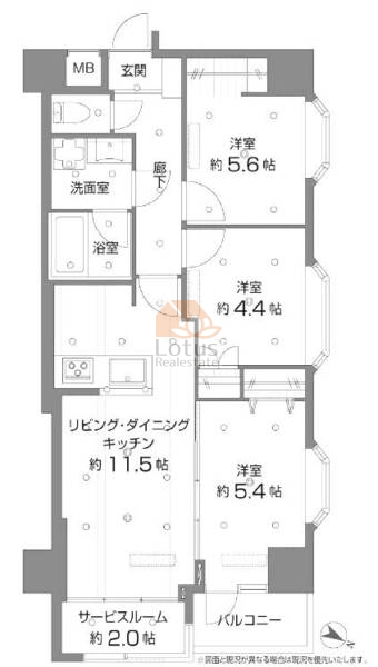 ライオンズマンション西日暮里第２203間取図