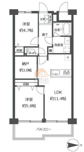 ガーデンプラザ柴又213間取図