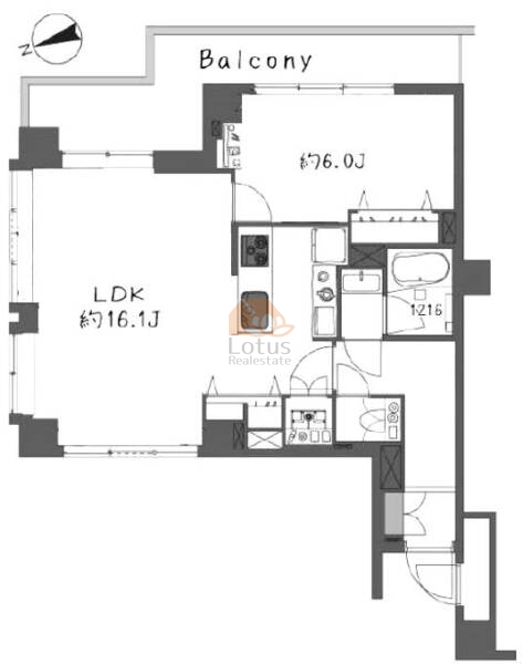 レクセル梅ヶ丘306間取図