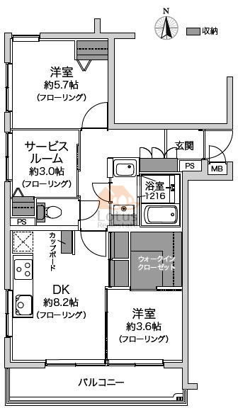 モアグランデ武蔵関103間取図