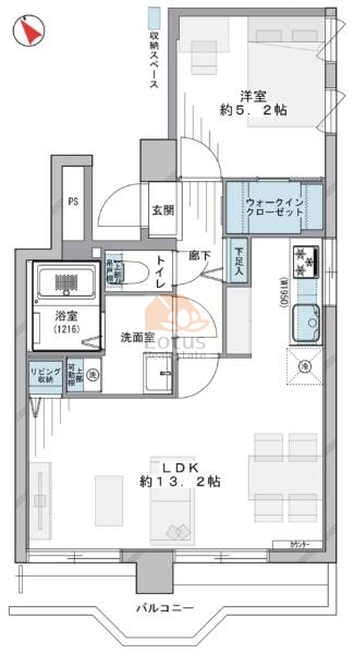 浅草橋ハビテーション501間取図