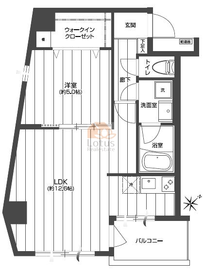 スカイコート中野南台第２802間取図