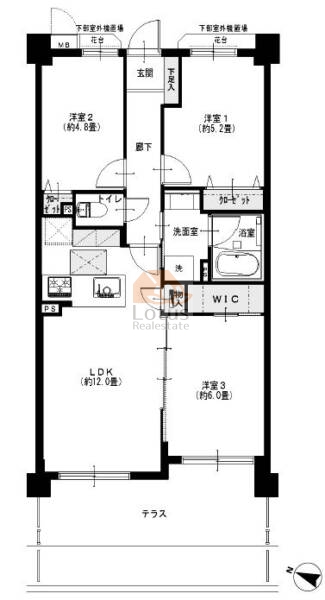 グリーンビレッジ氷川台103間取図