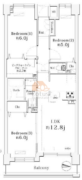 クレストフォルム東大島208間取図