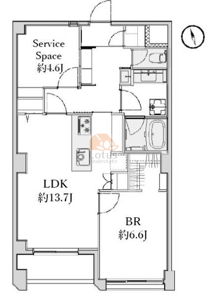 代々木ロイヤルマンション306間取図
