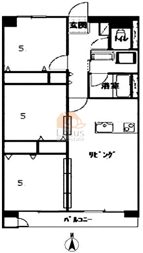 東建滝野川マンション302間取図