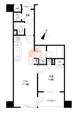 クレアシティ神楽坂若宮町305間取図