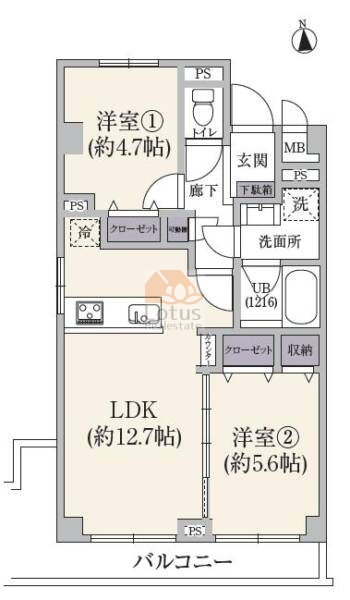 シャンボール菊川1003間取図